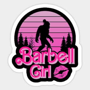 JUST A BARBELL Girl Sticker